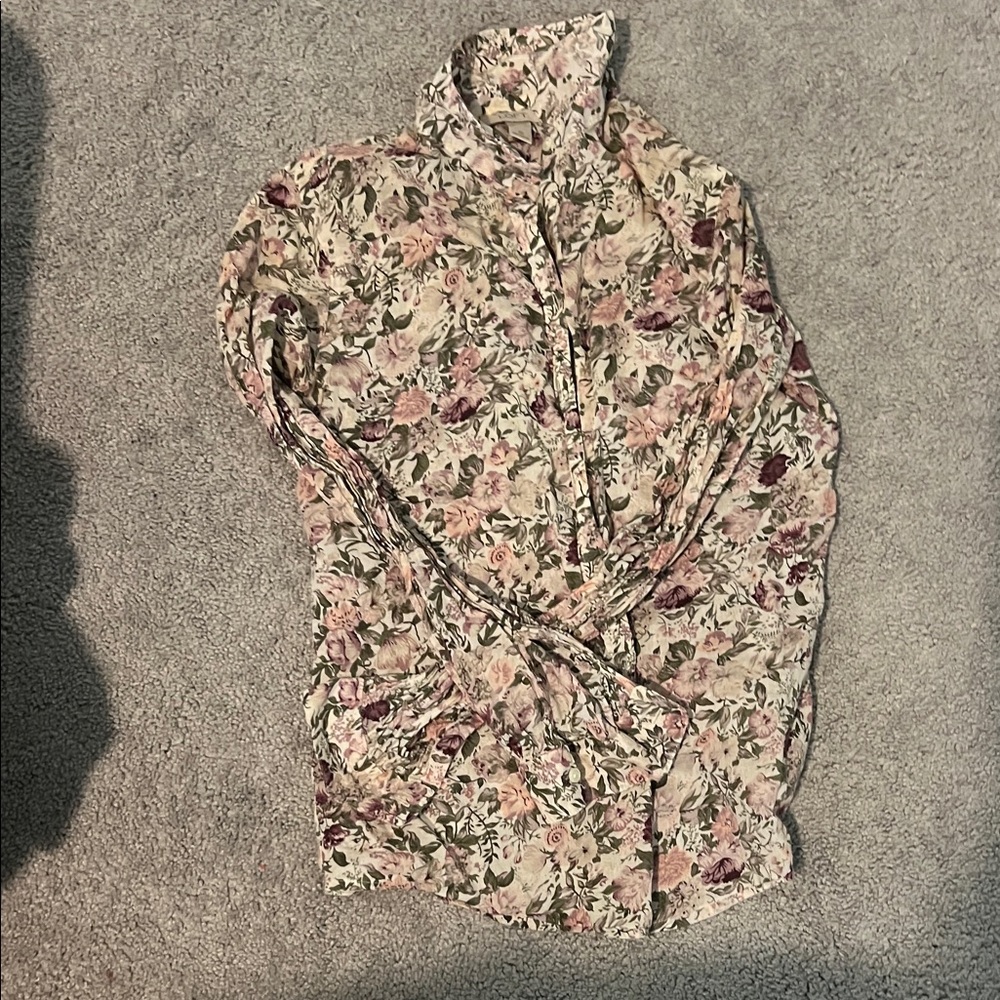 LOFT Multicolor Floral Blouse